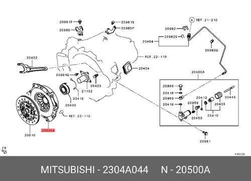 Корзина сцепления MITSUBISHI 2304A044
