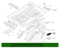 Площадка заднего левого лонжерона 8A8Z74111C77C FORD