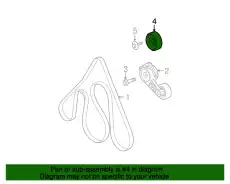 PULLEY ASY - IDLER YW7Z-8678-AA FORD