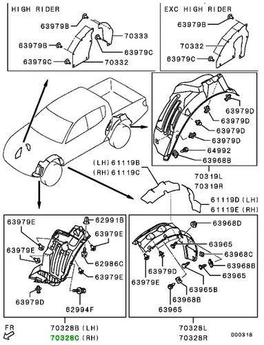 Подкрылок MITSUBISHI 5370B422