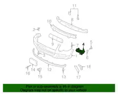 КРОНШТЕЙН КРЕПЛЕНИЯ ПЕРЕДЕНГО БАМПЕРА ЛЕВЫЙ (6L2Z17E814AB) FORD