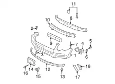 КРОНШТЕЙН КРЕПЛЕНИЯ ПЕРЕДЕНГО БАМПЕРА ЛЕВЫЙ (6L2Z17E814AB) FORD