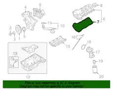 Прокладка клапанной крышки 7T4Z-6584-A FORD