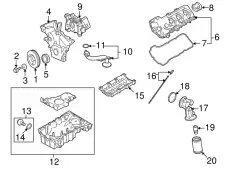 Прокладка клапанной крышки 7T4Z-6584-A FORD