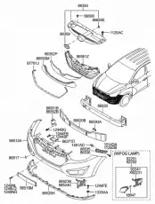 Решетка бампера HYUNDAI / KIA 865612S000