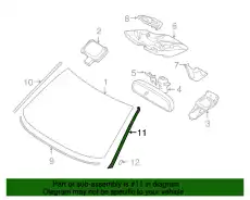  УПЛОТНИТЕЛЬ ЛОБОВОГО СТЕКЛА ЛЕВЫЙ 31297722 VOLVO
