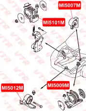 Подушка крепления двигателя VTR MI5009M