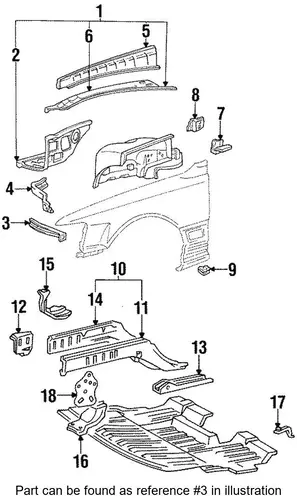Стяжка крыла 5383550012 TOYOTA / LEXUS