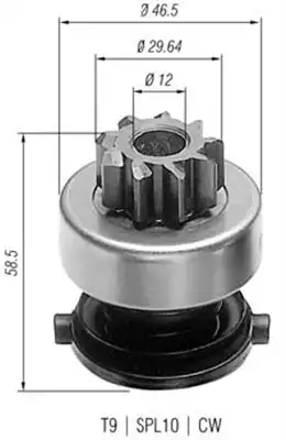 Бендикс стартера AMB0136 MAGNETI MARELLI