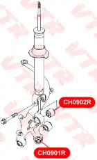  CH0901R САЙЛЕНТБЛОК ЦАПФЫ ЗАДНЕЙ ПОДВЕСКИ VTR