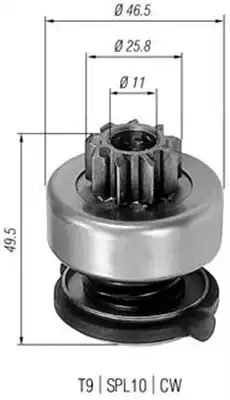 БЕНДИКС СТАРТЕРА AMB0301 MAGNETI MARELLI