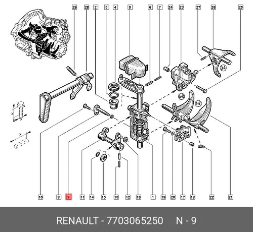 Сальник 7703065250 RENAULT