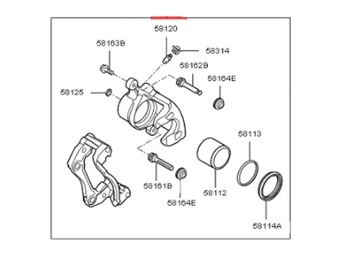 Тормозной суппорт 581901MA00 HYUNDAI