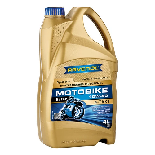 Моторное масло 4-х тактное RAVENOL Motobike 4014835731196 10W-40 полусинтетическое 4 л