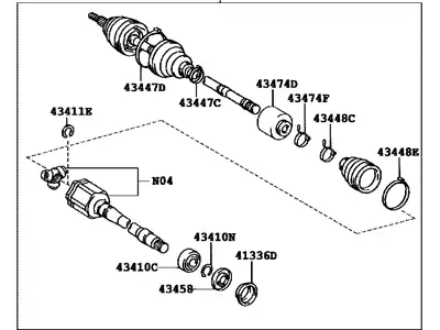 ПРИВОД ПРАВЫЙ 43410-06680 TOYOTA / LEXUS