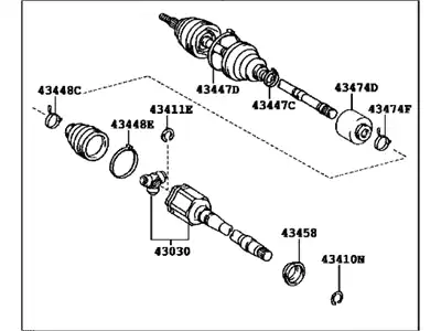 ПРИВОД 43410-0W210 TOYOTA / LEXUS