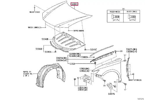 КАПОТ 5330133160 TOYOTA / LEXUS