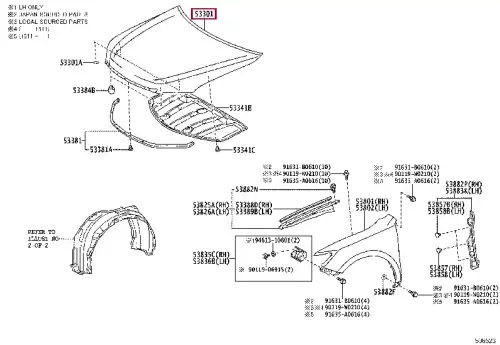КАПОТ 5330106260 TOYOTA / LEXUS