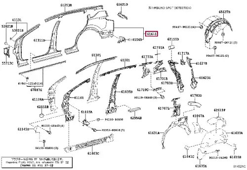 Крыло TOYOTA / LEXUS 6160142100