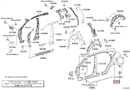 Крыло TOYOTA / LEXUS 6160242100