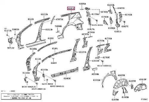 Крыло TOYOTA / LEXUS 6160142050