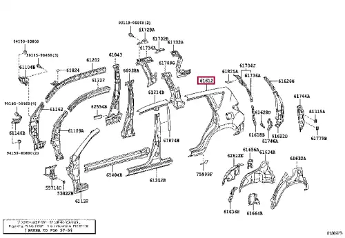 Крыло TOYOTA / LEXUS 6160242050
