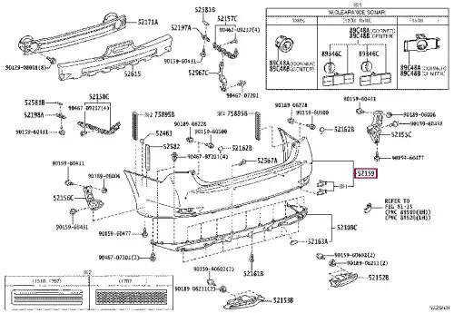 БАМПЕР ЗАДНИЙ 5215930964 TOYOTA / LEXUS
