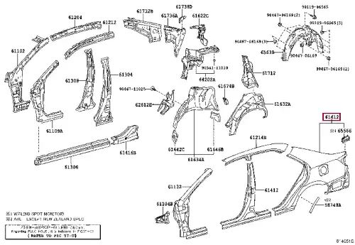 Крыло TOYOTA / LEXUS 6160233200