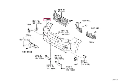БАМПЕР ПЕРЕДНИЙ 521196A957 TOYOTA / LEXUS
