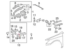 Подкрылок TOYOTA / LEXUS 5370133160
