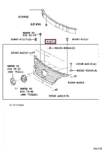 Решетка радиатора TOYOTA / LEXUS 5310148441