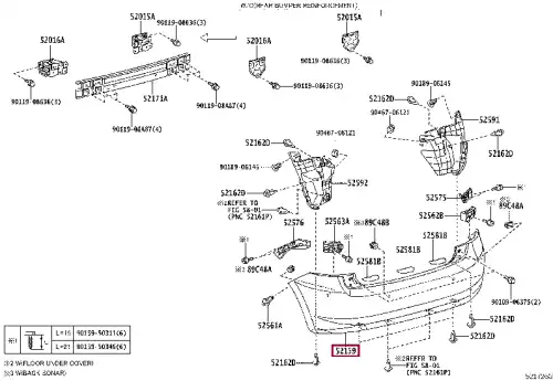 БАМПЕР ЗАДНИЙ 5215902952 TOYOTA / LEXUS
