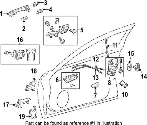 Ручка двери TOYOTA / LEXUS 6921053030B2