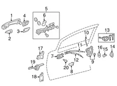 Ручка двери TOYOTA / LEXUS 6922048040D4