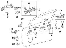 Ручка двери TOYOTA / LEXUS 6922048040C1