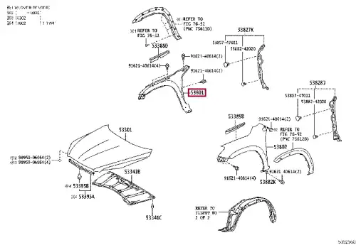 Крыло TOYOTA / LEXUS 5381142270