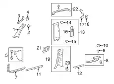 НАКЛАДКА 6242060121B1 TOYOTA / LEXUS