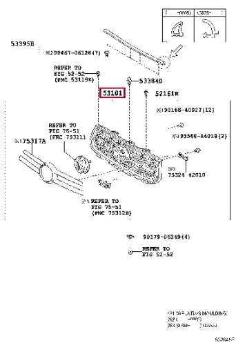 Решетка радиатора TOYOTA / LEXUS 5310142320