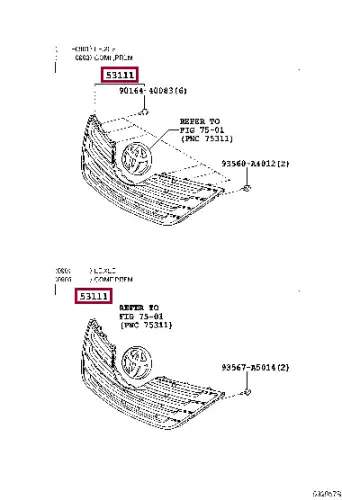 Решетка радиатора TOYOTA / LEXUS 5310133280A0