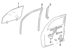 СТЕКЛО ДВЕРИ 68102-60491 TOYOTA / LEXUS