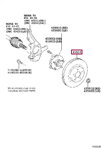 Тормозной диск TOYOTA / LEXUS 4351202330