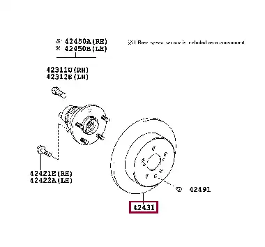 Тормозной диск TOYOTA / LEXUS 4243133150