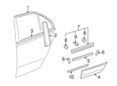 7574450040 Молдинг кузова TOYOTA / LEXUS