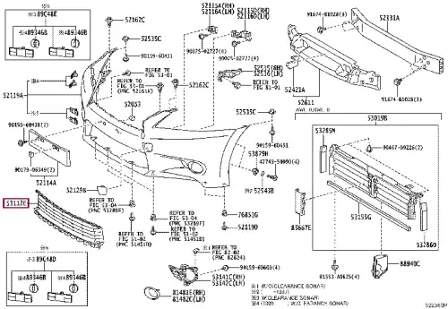 Решетка радиатора TOYOTA / LEXUS 5311230240