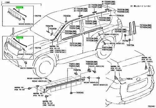 Решетка радиатора TOYOTA / LEXUS 7577760020