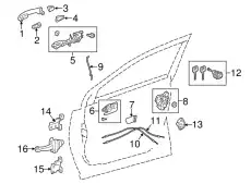 Ручка двери TOYOTA / LEXUS 6928447010C0