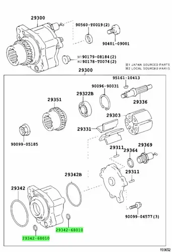 Кольцо уплотнительное автомобильное TOYOTA / LEXUS 2934268010