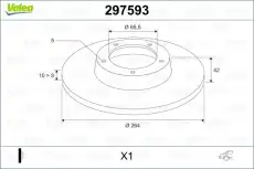 Тормозной диск VALEO 297593