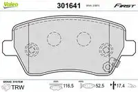 Тормозные колодки дисковые VALEO 301641