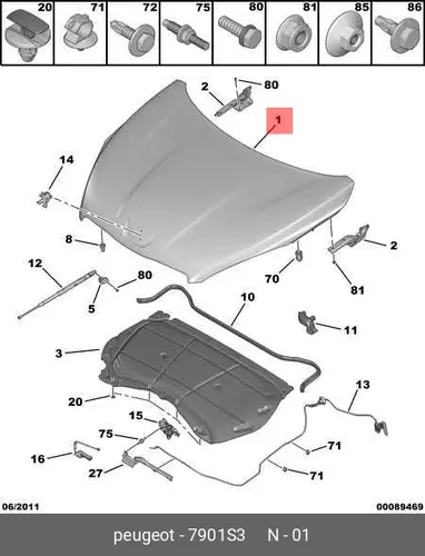  КАПОТ ASS 7901 S3 PSA